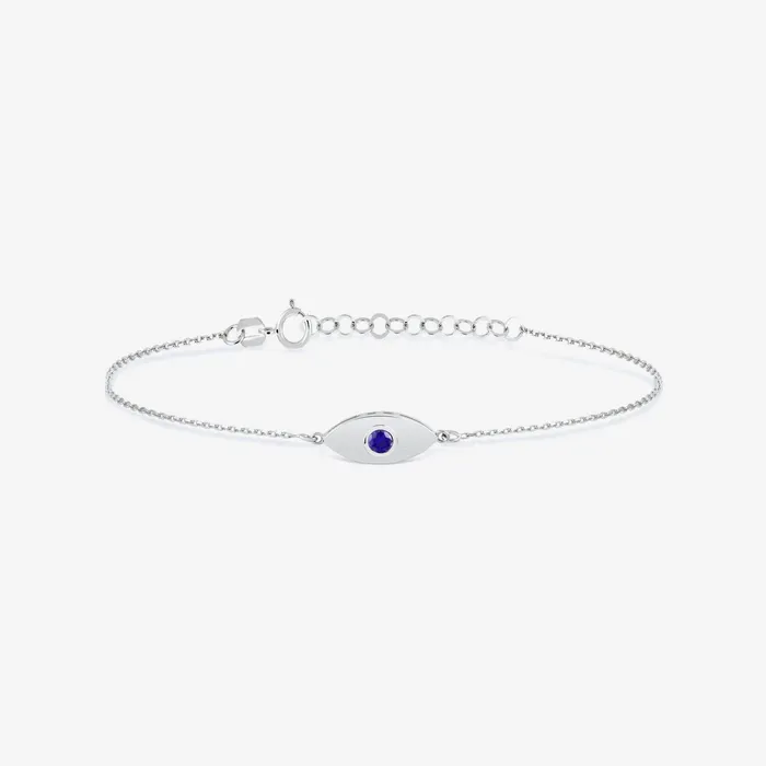 Bracelets Sapphire Oval Evil Eye Bracelet Gelin Diamond