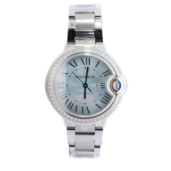 Cartier Ballon Bleu 33mm Blue Dial Watch Ref W4BB0028 Happy Jewelers Watches Cartier Ballon Bleu 33mm Blue Dial Watch Ref W4BB0028 Happy Jewelers Watches