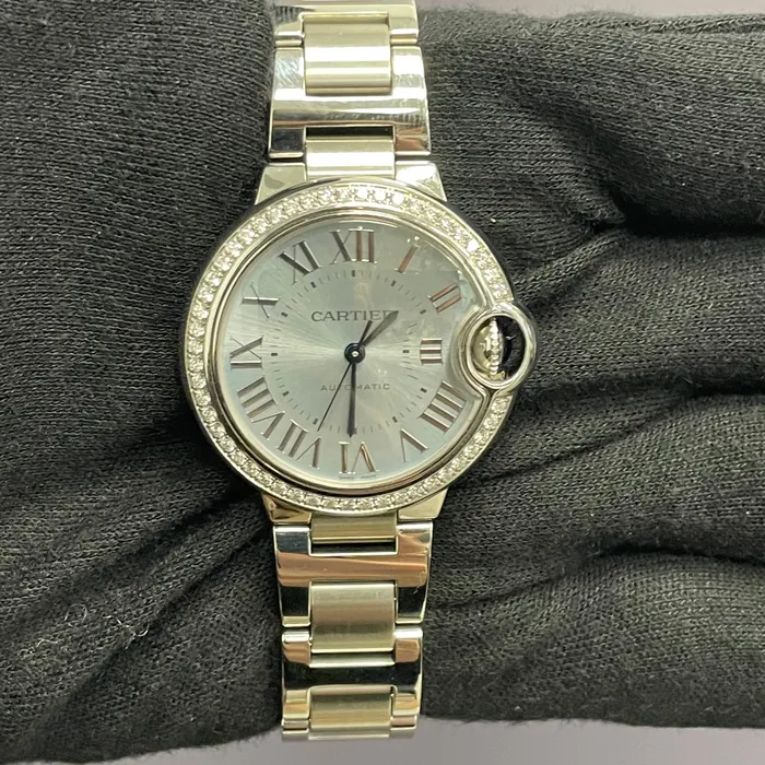 Cartier Ballon Bleu 33mm Blue Dial Watch Ref W4BB0028 Happy Jewelers Watches Cartier Ballon Bleu 33mm Blue Dial Watch Ref W4BB0028 Happy Jewelers Watches