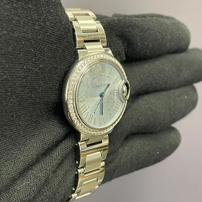 Cartier Ballon Bleu 33mm Blue Dial Watch Ref W4BB0028 Happy Jewelers Watches Cartier Ballon Bleu 33mm Blue Dial Watch Ref W4BB0028 Happy Jewelers Watches