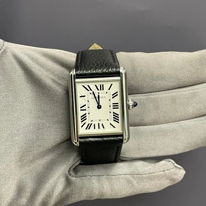 Cartier Tank 20mm White Dial Watch Ref WSTA0042 Happy Jewelers Watches Cartier Tank 20mm White Dial Watch Ref WSTA0042 Happy Jewelers Watches