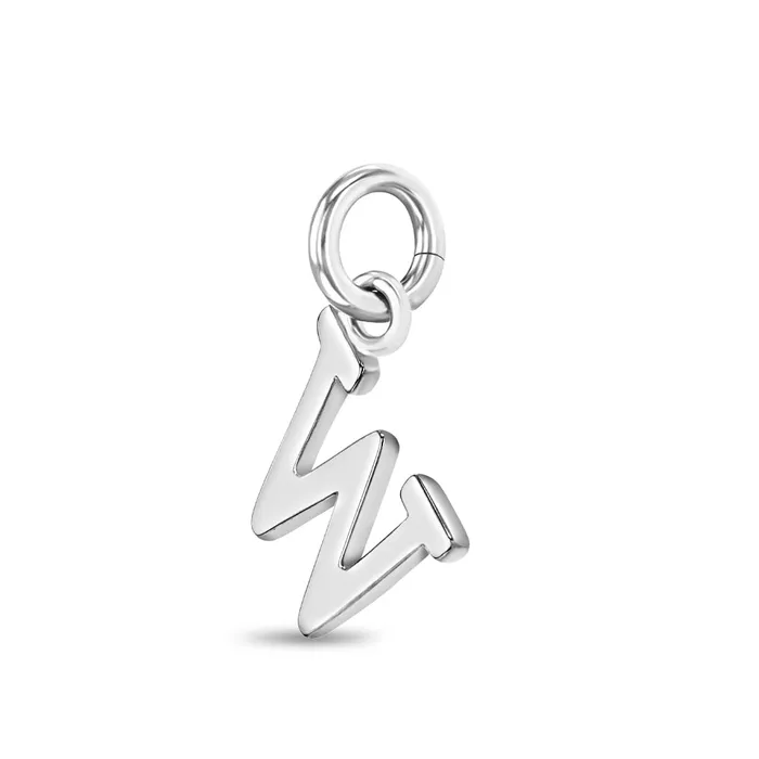 Charms Bracelets Letter Charm W Kids Childrens Girls for Charm Bracelet Sterling Silver