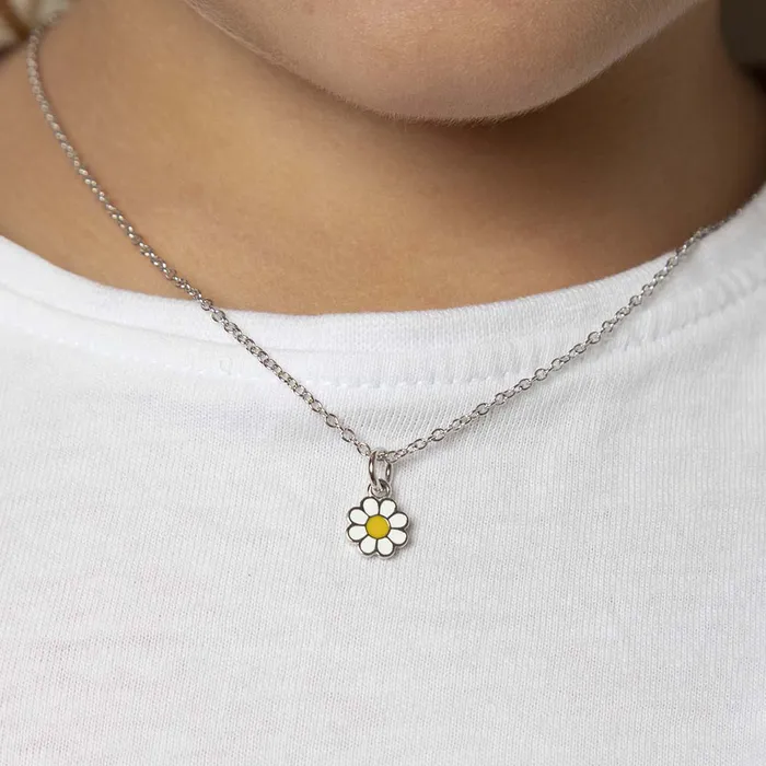 Charms Enamel Flower Charm Kids Childrens Girls for Charm Bracelet Sterling Silver Bracelets