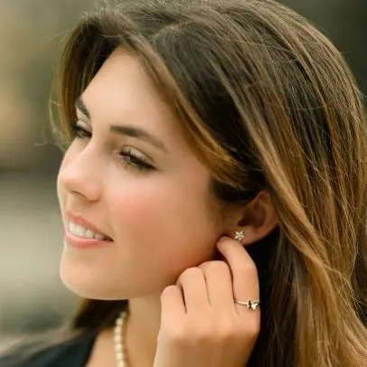 Earrings Happy Jewelers Star Flower Diamond Stud Earrings