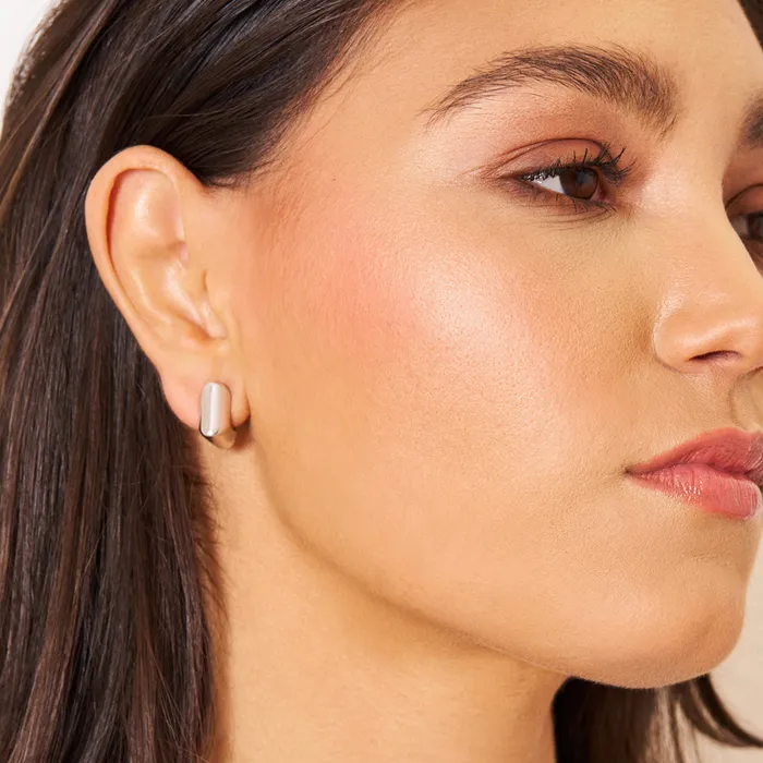 Earrings Kids Final Sale Square Half Hoop Womens Earrings Sterling Silver