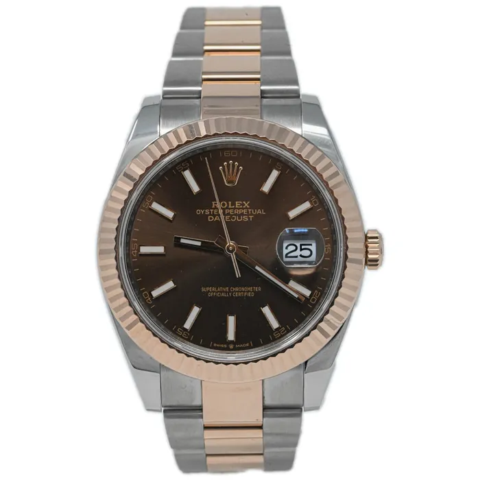 Earrings Rolex Datejust TwoTone Stainless Steel Rose Gold 36mm Chocolate Stick Dial Watch Reference 126231 Happy Jewelers Earrings Rolex Datejust TwoTone Stainless Steel Rose Gold 36mm Chocolate Stick Dial Watch Reference 126231 Happy Jewelers
