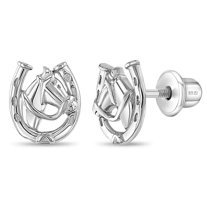 Earrings Winners Circle Horse Kids Childrens Girls Earrings Screw Back Sterling Silver Kids Screw Back Earrings Earrings Winners Circle Horse Kids Childrens Girls Earrings Screw Back Sterling Silver Kids Screw Back Earrings