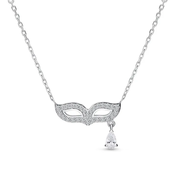 Fierce Lynx Bazaar Necklaces Sterling Silver Necklace with Masquerade Pendant