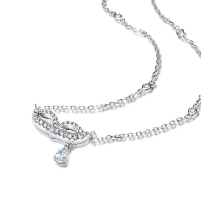 Fierce Lynx Bazaar Necklaces Sterling Silver Necklace with Masquerade Pendant