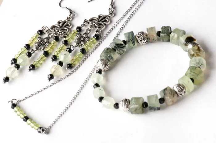 Fierce Lynx Designs Earrings Peridot Prehnite Spinel Dangle Earrings