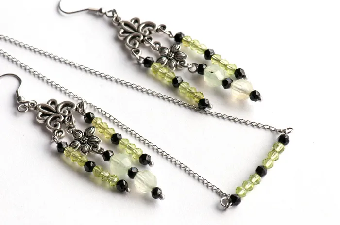 Fierce Lynx Designs Earrings Peridot Prehnite Spinel Dangle Earrings