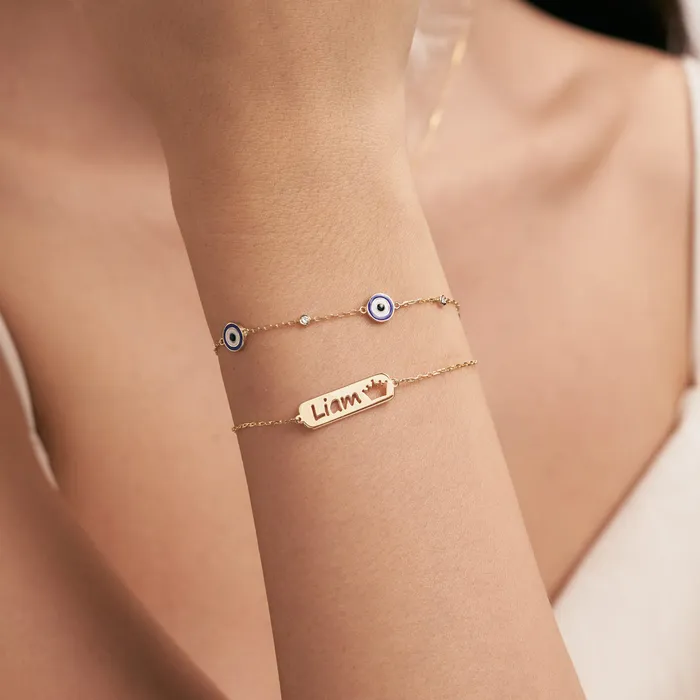 Gelin Diamond Bracelets Diamond Evil Eye Station Bracelet