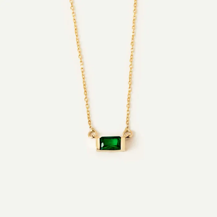 Gelin Diamond Necklaces Baguette Birthstone Necklace