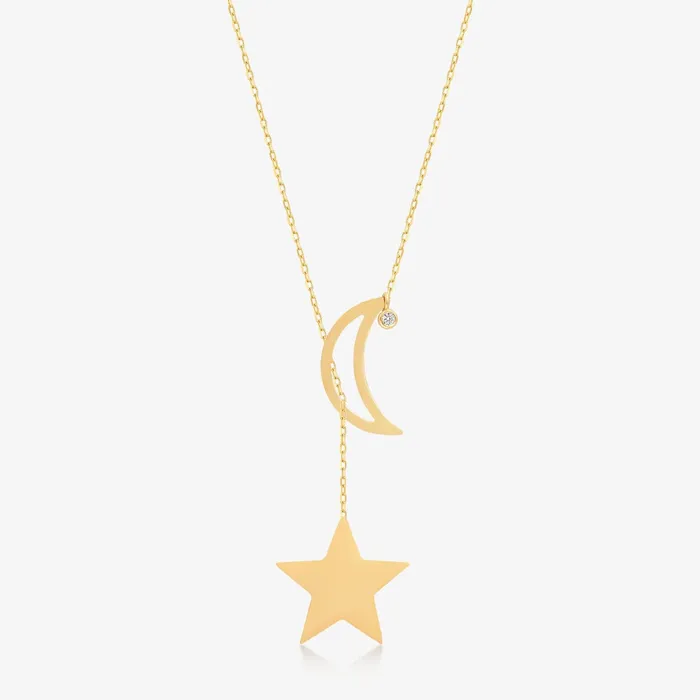 Gelin Diamond Necklaces Diamond MoonStar YNecklace