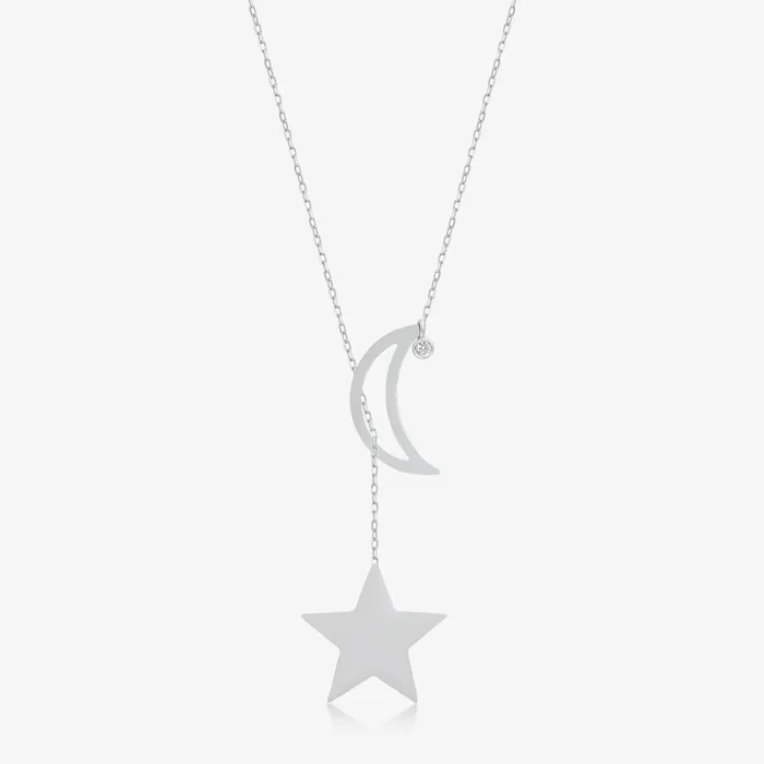Gelin Diamond Necklaces Diamond MoonStar YNecklace