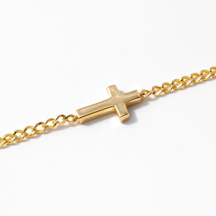 Gelin Diamond Tiny Cross Bracelet Bracelets
