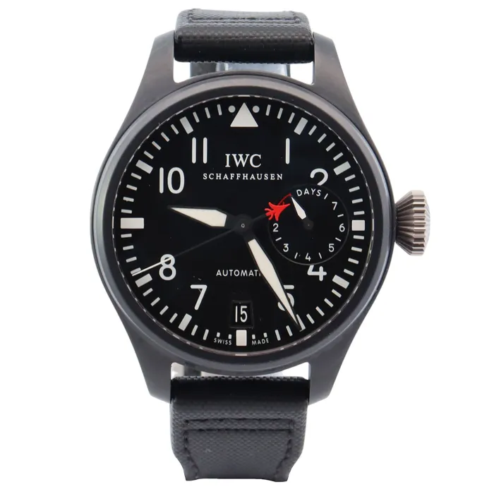 Happy Jewelers IWC Big Pilot 48mm Black Dial Watch Ref IW501901 Watches
