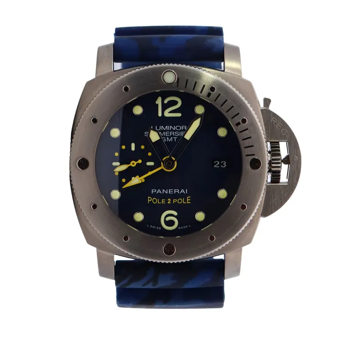 Happy Jewelers Panerai Luminor 47mm Blue Dial Watch Ref PAM00719 Watches