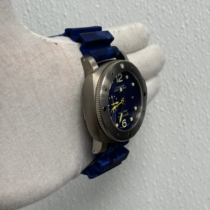 Happy Jewelers Panerai Luminor 47mm Blue Dial Watch Ref PAM00719 Watches