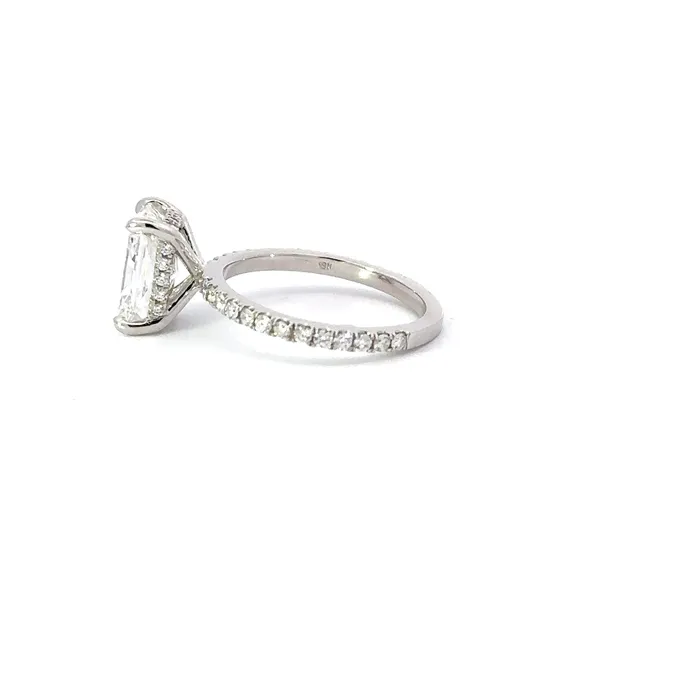 Happy Jewelers Rings 210 Carat Lab Created Radiant Engagement Ring with Signature Setting