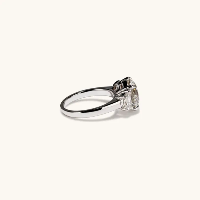 Happy Jewelers Rings 502 Round Lab Diamond 3Stone Engagement Ring