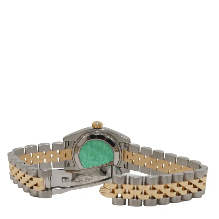 Happy Jewelers Rings Rolex Datejust Two Tone Yellow Gold Steel 26mm Champagne Diamond Dial Watch Reference 6917