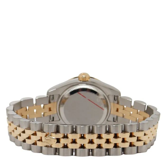 Happy Jewelers Rings Rolex Datejust Two Tone Yellow Gold Steel 26mm White Roman Numeral Dial Watch Reference 179313