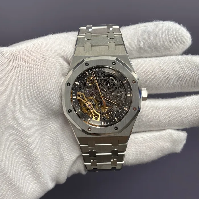 Happy Jewelers Watches Audemars Piguet Offshore 41mm Openwork Dial Watch Ref 15407STOO1220ST01 Happy Jewelers Watches Audemars Piguet Offshore 41mm Openwork Dial Watch Ref 15407STOO1220ST01