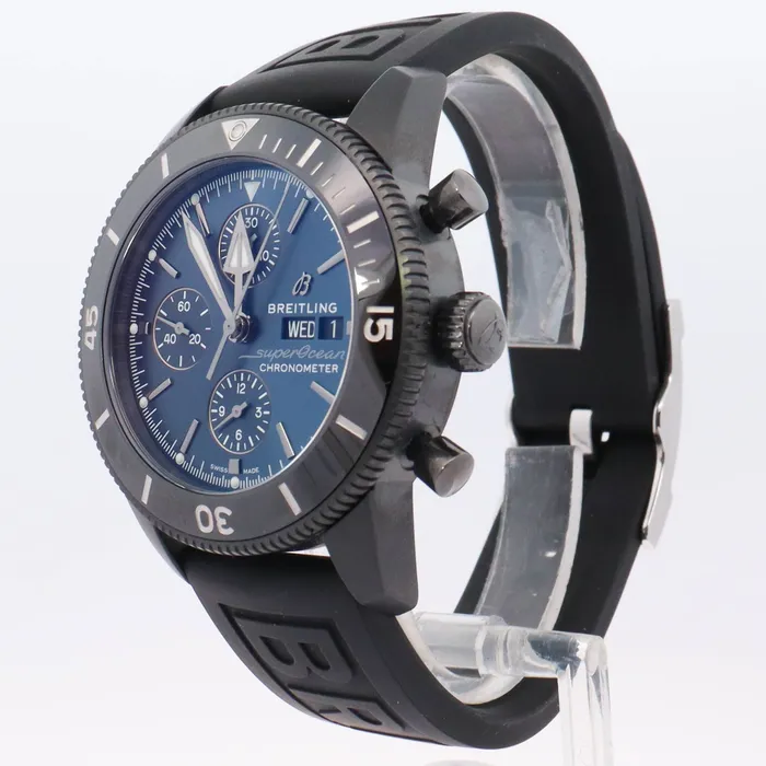 Happy Jewelers Watches Breitling Superocean Heritage II Stainless Steel 44mm Blue Chronograph Dial Watch Reference M133132A1C1W1