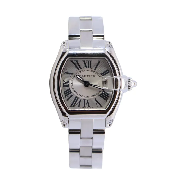 Happy Jewelers Watches Cartier Roadster 31mm Silver Dial Watch Ref W62016V3