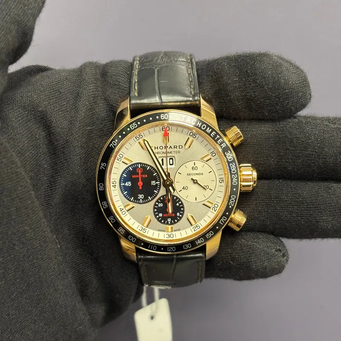 Happy Jewelers Watches Chopard Jacky Ickx 42mm Silver Dial Watch Ref 1612865001 Happy Jewelers Watches Chopard Jacky Ickx 42mm Silver Dial Watch Ref 1612865001