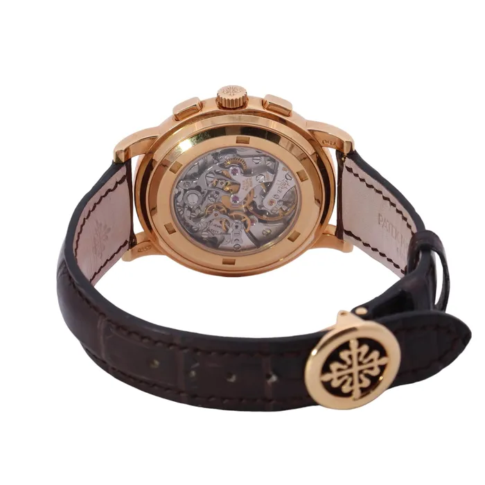 Happy Jewelers Watches Patek Philippe Chronograph Yellow Gold 42mm Chocolate Brown Chronograph Dial Watch Reference 5070J001