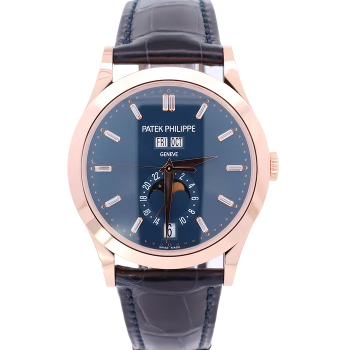 Happy Jewelers Watches Patek Philippe Complications 385mm Rose Gold Blue Baguette Dial Watch Reference 5396R015 Happy Jewelers Watches Patek Philippe Complications 385mm Rose Gold Blue Baguette Dial Watch Reference 5396R015