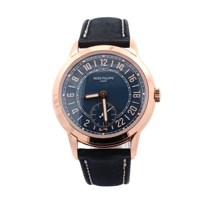 Happy Jewelers Watches Patek Philippe Complications Rose Gold 42mm Blue Arabic Stick Dial Watch Reference 5224R001 Happy Jewelers Watches Patek Philippe Complications Rose Gold 42mm Blue Arabic Stick Dial Watch Reference 5224R001