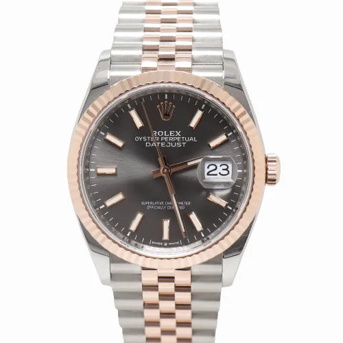 Happy Jewelers Watches Rolex Datejust 36mm Rhodium Dial Watch Ref 126231