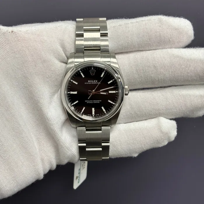 Happy Jewelers Watches Rolex Oyster Perpetual 34mm Black Dial Watch Ref 114200 Happy Jewelers Watches Rolex Oyster Perpetual 34mm Black Dial Watch Ref 114200