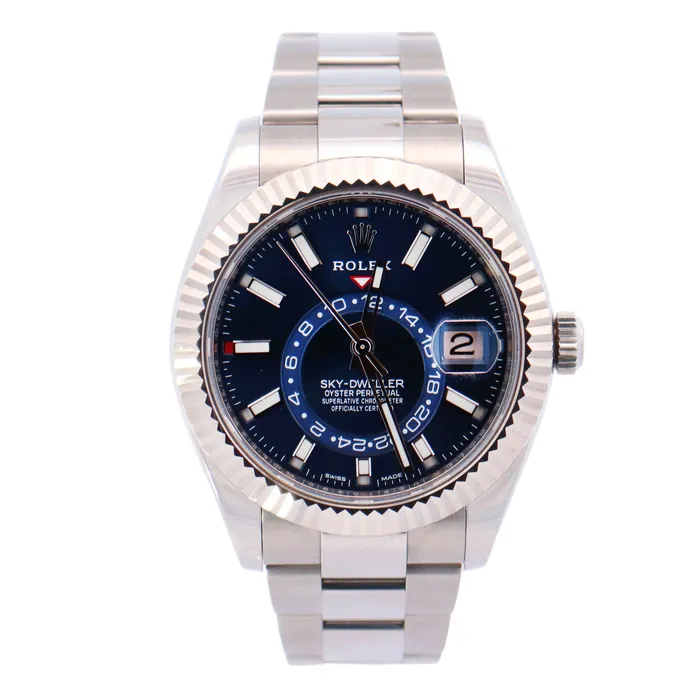 Happy Jewelers Watches Rolex SkyDweller 42mm Blue Dial Watch Ref 326934