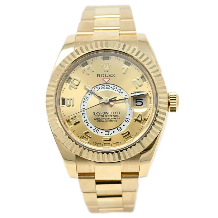 happy jewelers Watches Rolex SkyDweller 42mm Champagne Dial Watch Ref 326938