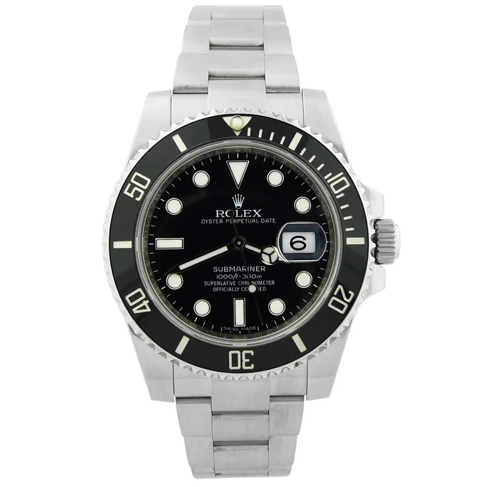 Happy Jewelers Watches Rolex Submariner 40mm Black Dial Watch Ref 116610LN