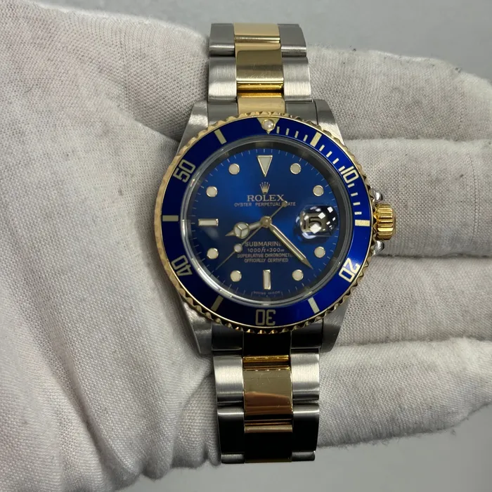 happy jewelers Watches Rolex Submariner 40mm Blue Dial Watch Ref 16613LB