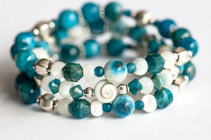 Hopeful Lynx Shiva Eye Blue Apatite Bracelet Set Fierce Lynx Designs Bracelets