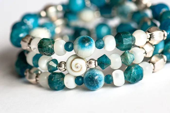 Hopeful Lynx Shiva Eye Blue Apatite Bracelet Set Fierce Lynx Designs Bracelets