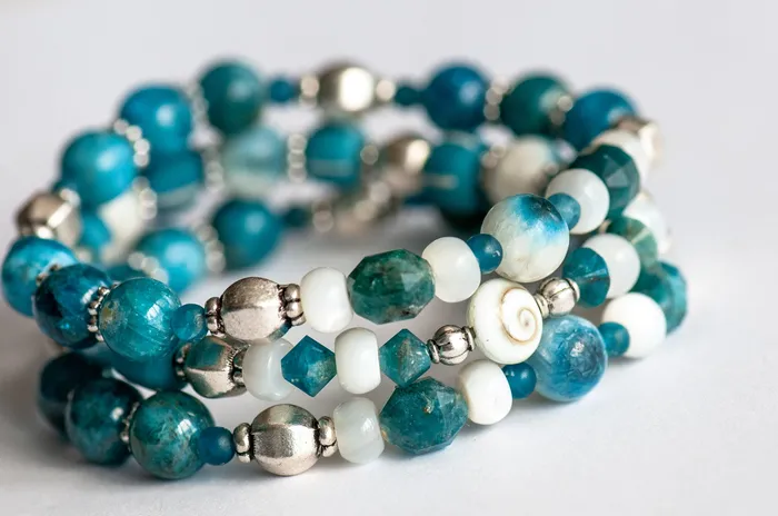 Hopeful Lynx Shiva Eye Blue Apatite Bracelet Set Fierce Lynx Designs Bracelets