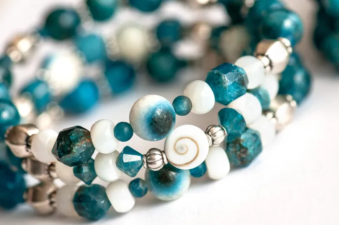 Hopeful Lynx Shiva Eye Blue Apatite Bracelet Set Fierce Lynx Designs Bracelets