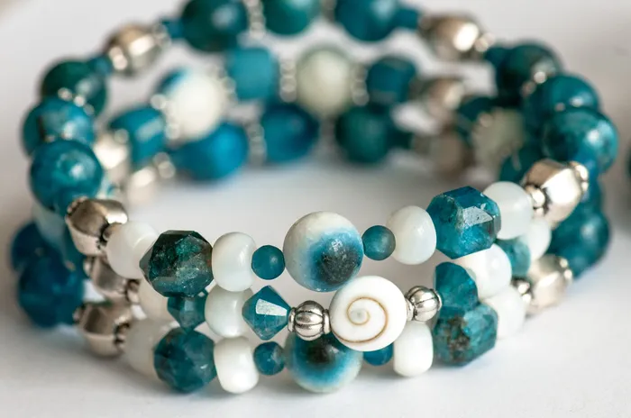 Hopeful Lynx Shiva Eye Blue Apatite Bracelet Set Fierce Lynx Designs Bracelets