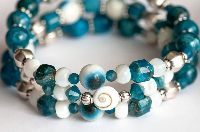 Hopeful Lynx Shiva Eye Blue Apatite Bracelet Set Fierce Lynx Designs Bracelets