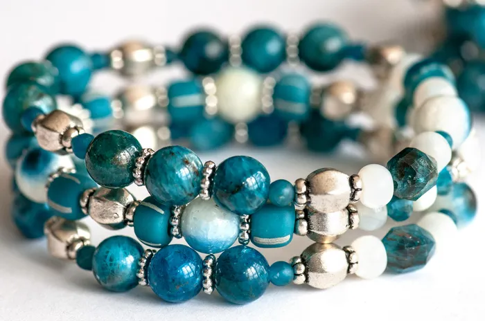 Hopeful Lynx Shiva Eye Blue Apatite Bracelet Set Fierce Lynx Designs Bracelets