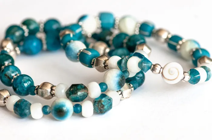 Hopeful Lynx Shiva Eye Blue Apatite Bracelet Set Fierce Lynx Designs Bracelets