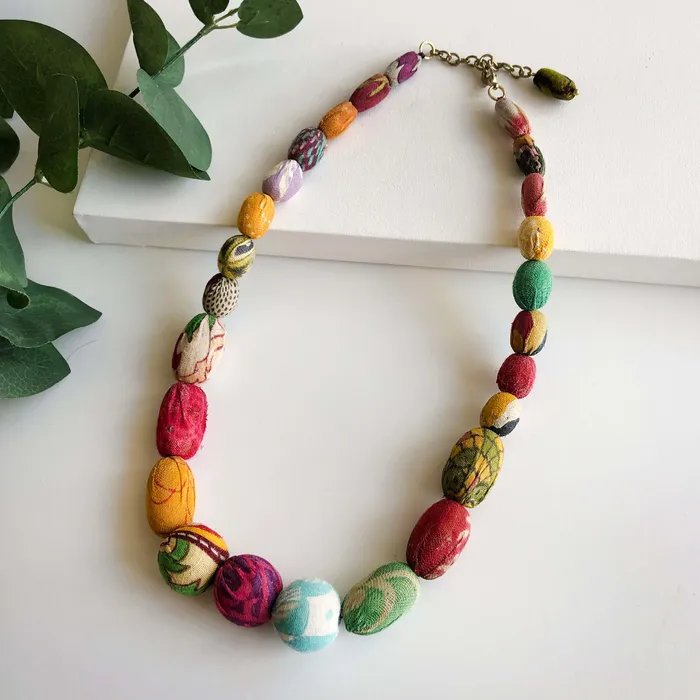 Kantha Halcyon Necklace WorldFinds Necklaces