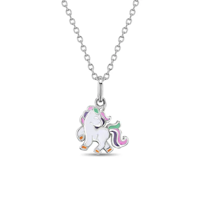 Kids Jewelry Sets Earrings Fancy Galloping Unicorn Kids Childrens Girls Jewelry Set Sterling Silver